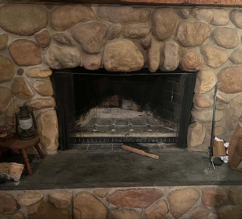 Mason's Chimney Service Original Image of Stone Fireplace Stone Fireplace